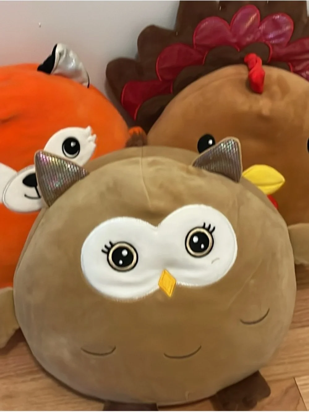 Squishmallows Green Snake Plush Pillow, owl, fox, turkey, fries, monster, Olaf